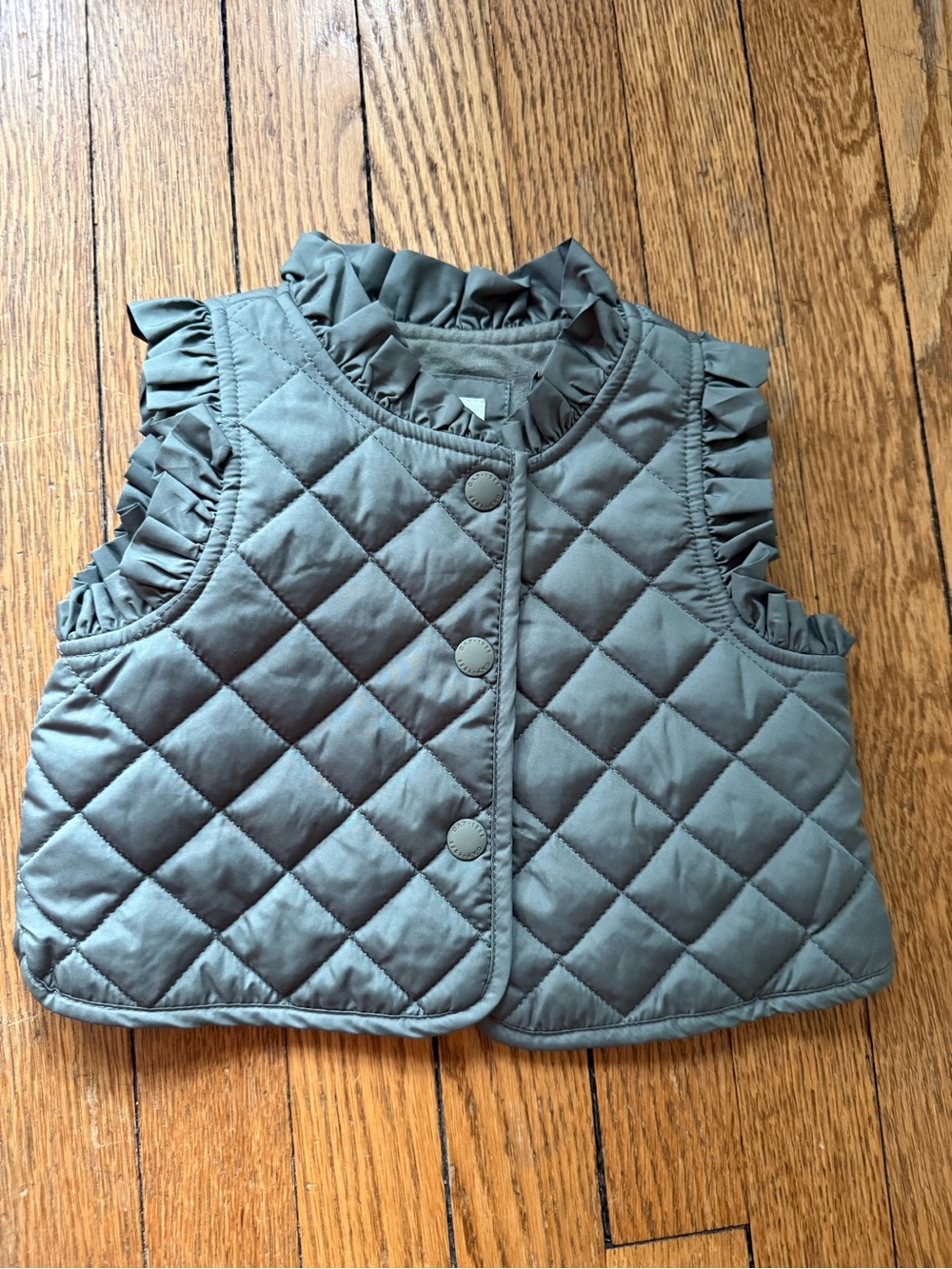 Gap Quilted Ruffle-Trim Vest - Size 12-18 Months
